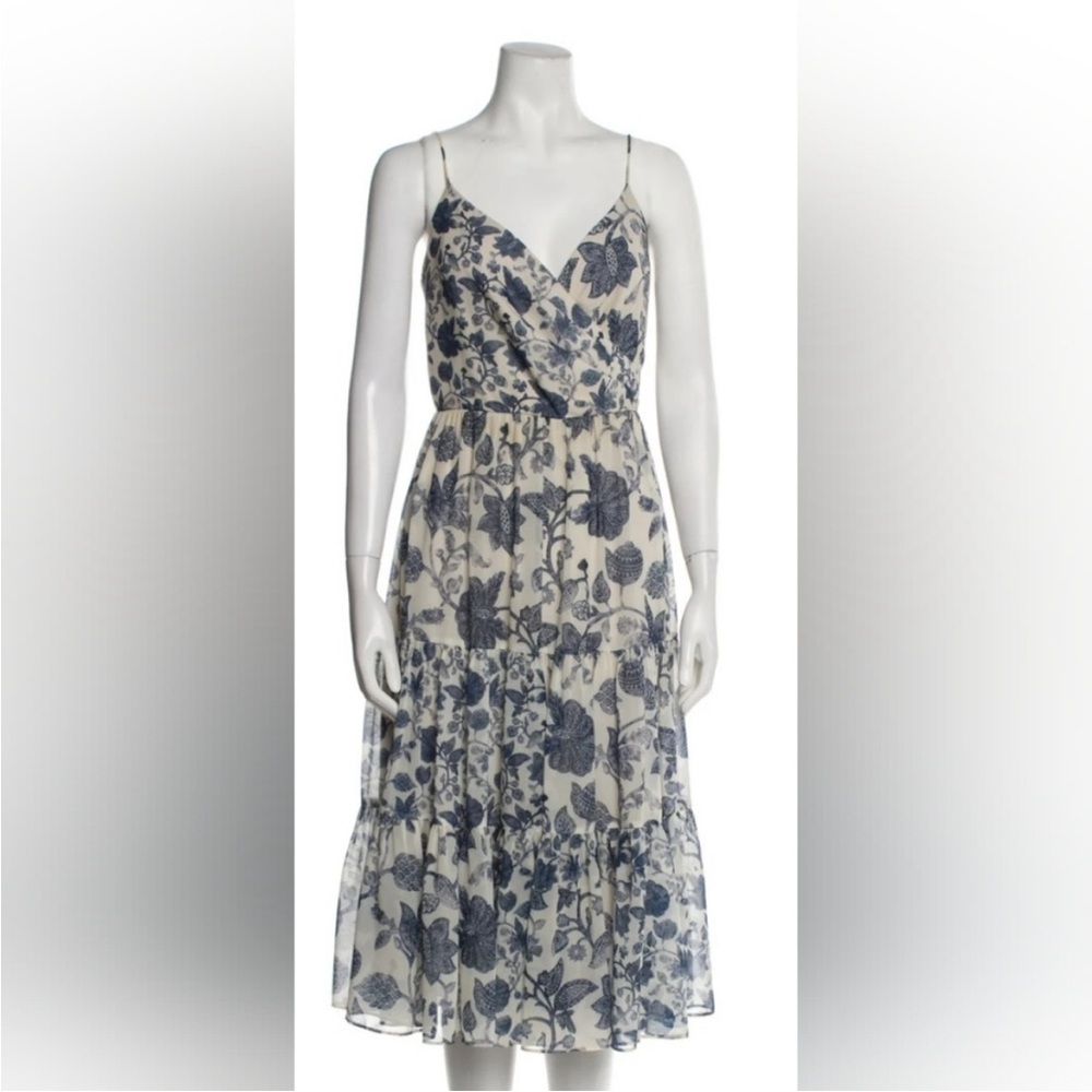 Sachin + Babi Blue and White Midi Dress